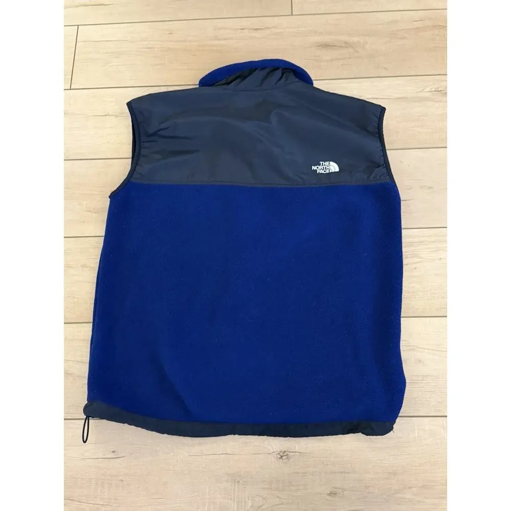 The North Face Denali Vest Blue/Black Mens L Fleece Polartec RETRO Zipper Pocket